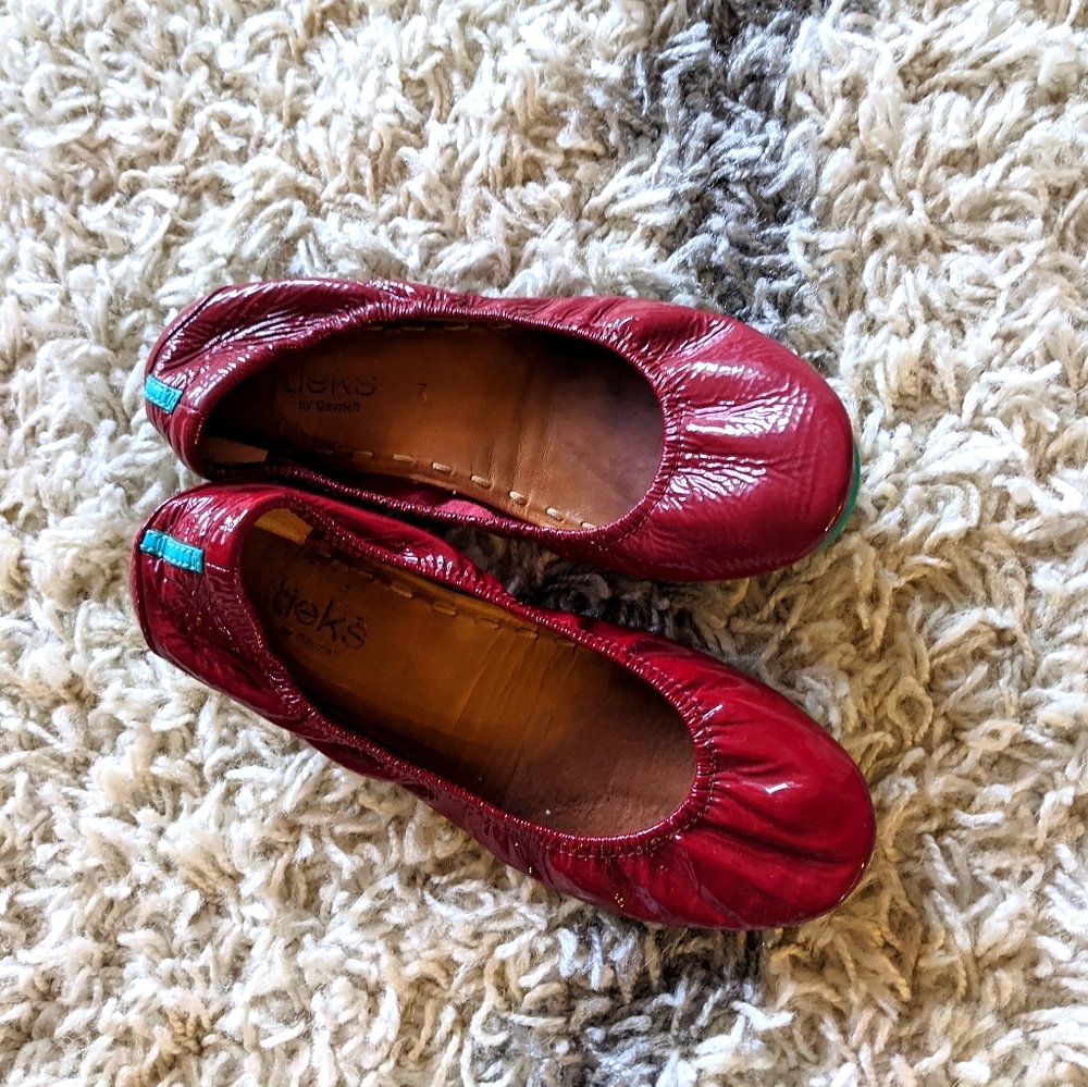 Red Leather Tieks